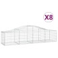 vidaXL Gabionen mit Hochbogen 8 Stk. 200x50x40/60 cm Verzinktes Eisen vidaXL Gabionen mit Hochbogen 8 Stk. 200x50x40/60 cm Verzinktes Eisen