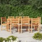 vidaXL 9-tlg. Garten-Essgruppe Massivholz Teak vidaXL 9-tlg. Garten-Essgruppe Massivholz Teak