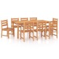 vidaXL 9-tlg. Garten-Essgruppe Massivholz Teak vidaXL 9-tlg. Garten-Essgruppe Massivholz Teak