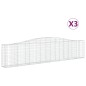 vidaXL Gabionen mit Hochbogen 3 Stk. 400x30x80/100cm Verzinktes Eisen vidaXL Gabionen mit Hochbogen 3 Stk. 400x30x80/100cm Verzinktes Eisen