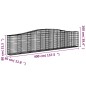 vidaXL Gabionen mit Hochbogen 3 Stk. 400x30x80/100cm Verzinktes Eisen vidaXL Gabionen mit Hochbogen 3 Stk. 400x30x80/100cm Verzinktes Eisen