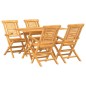 vidaXL 5-tlg. Garten-Essgruppe Massivholz Teak vidaXL 5-tlg. Garten-Essgruppe Massivholz Teak
