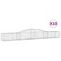 vidaXL Gabionen mit Hochbogen 10 Stk. 400x50x40/60cm Verzinktes Eisen vidaXL Gabionen mit Hochbogen 10 Stk. 400x50x40/60cm Verzinktes Eisen