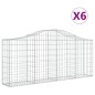 vidaXL Gabionen mit Hochbogen 6 Stk. 200x30x80/100 cm Verzinktes Eisen vidaXL Gabionen mit Hochbogen 6 Stk. 200x30x80/100 cm Verzinktes Eisen