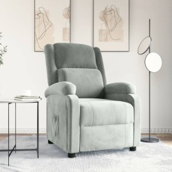 vidaXL Relaxsessel Hellgrau Samt