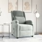 vidaXL Relaxsessel Hellgrau Samt vidaXL Relaxsessel Hellgrau Samt