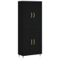 Highboard Schwarz 69,5x34x180 cm Holzwerkstoff Highboard Schwarz 69,5x34x180 cm Holzwerkstoff