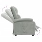 vidaXL Relaxsessel Hellgrau Samt vidaXL Relaxsessel Hellgrau Samt