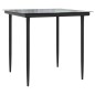 vidaXL 5-tlg. Garten-Essgruppe Schwarz Poly Rattan und Stahl vidaXL 5-tlg. Garten-Essgruppe Schwarz Poly Rattan und Stahl