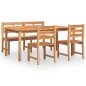 vidaXL 4-tlg. Garten-Essgruppe Massivholz Teak vidaXL 4-tlg. Garten-Essgruppe Massivholz Teak