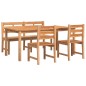 vidaXL 4-tlg. Garten-Essgruppe Massivholz Teak vidaXL 4-tlg. Garten-Essgruppe Massivholz Teak