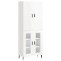 vidaXL Highboard Hochglanz-Weiß 69,5x34x180 cm Holzwerkstoff vidaXL Highboard Hochglanz-Weiß 69,5x34x180 cm Holzwerkstoff