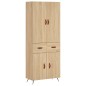 vidaXL Highboard Sonoma-Eiche 69,5x34x180 cm Holzwerkstoff vidaXL Highboard Sonoma-Eiche 69,5x34x180 cm Holzwerkstoff