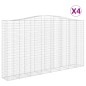 vidaXL Gabionen mit Hochbogen 4 Stk. 400x50x220/240cm Verzinktes Eisen vidaXL Gabionen mit Hochbogen 4 Stk. 400x50x220/240cm Verzinktes Eisen