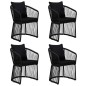 vidaXL 5-tlg. Garten-Essgruppe mit Kissen Schwarz PVC Rattan vidaXL 5-tlg. Garten-Essgruppe mit Kissen Schwarz PVC Rattan