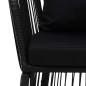 vidaXL 5-tlg. Garten-Essgruppe mit Kissen Schwarz PVC Rattan vidaXL 5-tlg. Garten-Essgruppe mit Kissen Schwarz PVC Rattan