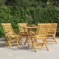 vidaXL Gartenstühle 4 Stk. Klappbar 56x63x90 cm Massivholz Teak vidaXL Gartenstühle 4 Stk. Klappbar 56x63x90 cm Massivholz Teak