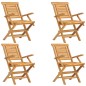 vidaXL Gartenstühle 4 Stk. Klappbar 56x63x90 cm Massivholz Teak vidaXL Gartenstühle 4 Stk. Klappbar 56x63x90 cm Massivholz Teak