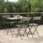 vidaXL Bistrostühle 4 Stk. Klappbar Grau Poly Rattan und Stahl vidaXL Bistrostühle 4 Stk. Klappbar Grau Poly Rattan und Stahl