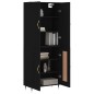 Highboard Schwarz 69,5x34x180 cm Holzwerkstoff Highboard Schwarz 69,5x34x180 cm Holzwerkstoff