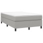 vidaXL Boxspringbett mit Matratze Hellgrau 120x200 cm Stoff vidaXL Boxspringbett mit Matratze Hellgrau 120x200 cm Stoff