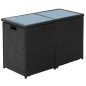 3-tlg. Bistro-Set mit Kissen Poly Rattan Schwarz 3-tlg. Bistro-Set mit Kissen Poly Rattan Schwarz