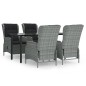 vidaXL 5-tlg. Garten-Essgruppe Hellgrau Poly Rattan vidaXL 5-tlg. Garten-Essgruppe Hellgrau Poly Rattan