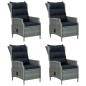 vidaXL 5-tlg. Garten-Essgruppe Hellgrau Poly Rattan vidaXL 5-tlg. Garten-Essgruppe Hellgrau Poly Rattan