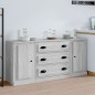 vidaXL Sideboards 3 Stk. Grau Sonoma Holzwerkstoff vidaXL Sideboards 3 Stk. Grau Sonoma Holzwerkstoff