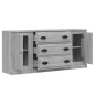 vidaXL Sideboards 3 Stk. Grau Sonoma Holzwerkstoff vidaXL Sideboards 3 Stk. Grau Sonoma Holzwerkstoff