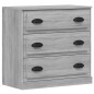 vidaXL Sideboards 3 Stk. Grau Sonoma Holzwerkstoff vidaXL Sideboards 3 Stk. Grau Sonoma Holzwerkstoff