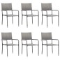 vidaXL 7-tlg. Garten-Essgruppe Grau und Schwarz Poly Rattan und Stahl vidaXL 7-tlg. Garten-Essgruppe Grau und Schwarz Poly Rattan und Stahl