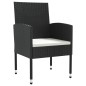 vidaXL 7-tlg. Garten-Essgruppe Schwarz Poly Rattan und Stahl vidaXL 7-tlg. Garten-Essgruppe Schwarz Poly Rattan und Stahl