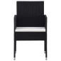vidaXL 7-tlg. Garten-Essgruppe Schwarz Poly Rattan und Stahl vidaXL 7-tlg. Garten-Essgruppe Schwarz Poly Rattan und Stahl