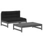vidaXL 2-tlg. Garten-Lounge-Set mit Kissen Grau Massivholz vidaXL 2-tlg. Garten-Lounge-Set mit Kissen Grau Massivholz