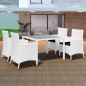 vidaXL 5-tlg. Garten-Essgruppe Poly Rattan Cremeweiß vidaXL 5-tlg. Garten-Essgruppe Poly Rattan Cremeweiß