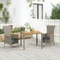 vidaXL 3-tlg. Garten-Essgruppe mit Kissen Grau Poly Rattan vidaXL 3-tlg. Garten-Essgruppe mit Kissen Grau Poly Rattan