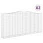 vidaXL Gabionen mit Hochbogen 2 Stk. 400x50x180/200cm Verzinktes Eisen vidaXL Gabionen mit Hochbogen 2 Stk. 400x50x180/200cm Verzinktes Eisen