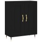 Highboard Schwarz 69,5x34x180 cm Holzwerkstoff Highboard Schwarz 69,5x34x180 cm Holzwerkstoff