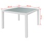 vidaXL 5-tlg. Garten-Essgruppe Poly Rattan Cremeweiß vidaXL 5-tlg. Garten-Essgruppe Poly Rattan Cremeweiß