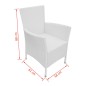 vidaXL 5-tlg. Garten-Essgruppe Poly Rattan Cremeweiß vidaXL 5-tlg. Garten-Essgruppe Poly Rattan Cremeweiß