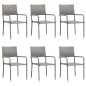 vidaXL 7-tlg. Garten-Essgruppe Grau und Schwarz Poly Rattan und Stahl vidaXL 7-tlg. Garten-Essgruppe Grau und Schwarz Poly Rattan und Stahl