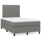 vidaXL Boxspringbett mit Matratze Dunkelgrau 120x200 cm Stoff vidaXL Boxspringbett mit Matratze Dunkelgrau 120x200 cm Stoff