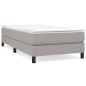 vidaXL Boxspringbett mit Matratze Hellgrau 90x190 cm Stoff vidaXL Boxspringbett mit Matratze Hellgrau 90x190 cm Stoff