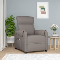vidaXL Massagesessel mit Aufstehhilfe Taupe Stoff