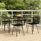 vidaXL 5-tlg. Garten-Essgruppe Schwarz Poly Rattan vidaXL 5-tlg. Garten-Essgruppe Schwarz Poly Rattan