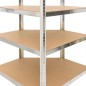 vidaXL Regale mit 5 Böden 3 Stk. Silbern Stahl & Holzwerkstoff vidaXL Regale mit 5 Böden 3 Stk. Silbern Stahl & Holzwerkstoff