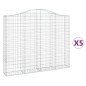 vidaXL Gabionen mit Hochbogen 5 Stk. 200x30x160/180cm Verzinktes Eisen vidaXL Gabionen mit Hochbogen 5 Stk. 200x30x160/180cm Verzinktes Eisen