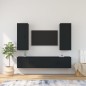 vidaXL 4-tlg. TV-Schrank-Set Schwarz Holzwerkstoff vidaXL 4-tlg. TV-Schrank-Set Schwarz Holzwerkstoff