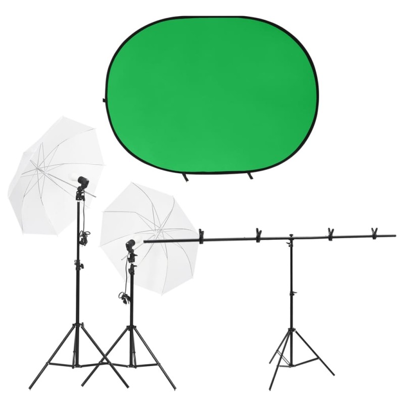 vidaXL Fotostudio-Set mit Leuchten und Hintergrund vidaXL Fotostudio-Set mit Leuchten und Hintergrund